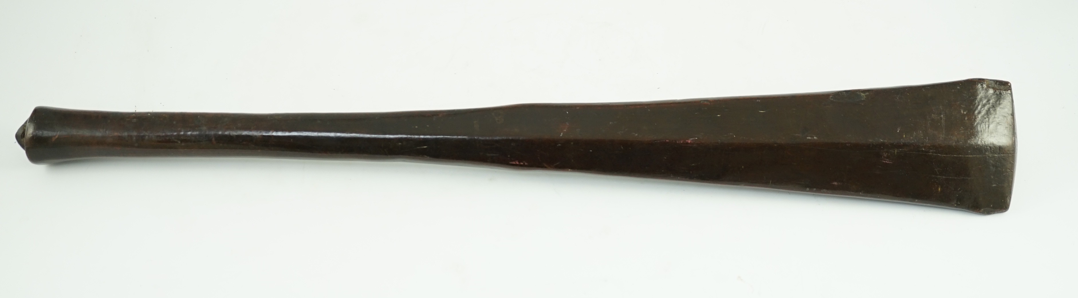 A Bowai Fijian hardwood war club, 65cm long